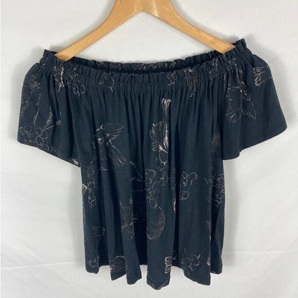 Aritzia Wilfred Off Shoulder Floral Print Blouse Size XXS - Picture 1 of 5